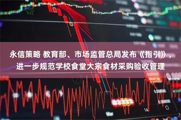 永信策略 教育部、市场监管总局发布《指引》，进一步规范学校食堂大宗食材采购验收管理